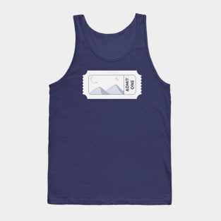 Mysterious Mountain Landscape Ticket Tank Top